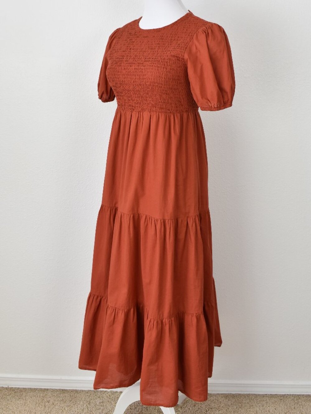 Petal & Pup Naura Shirred Tiered Midi Dress - 2 - Picture 4 of 10